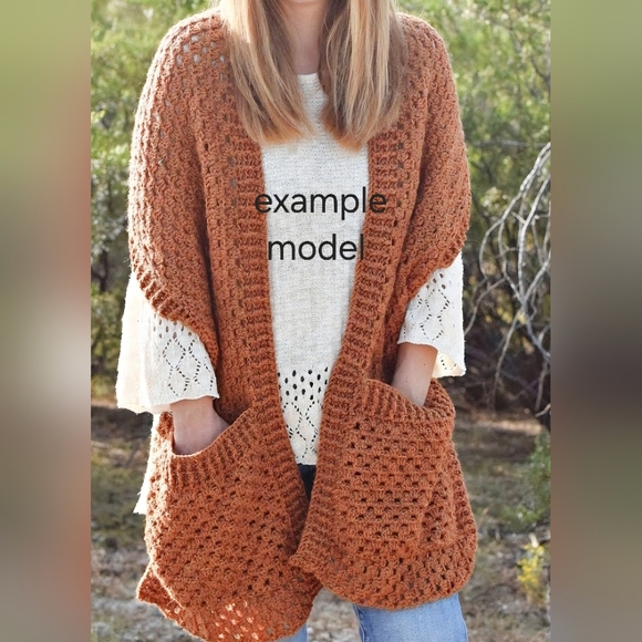 HANDMADE - Cozy Women’s Large Pocket Wrap/shawl - Olive - Picture 5 of 5